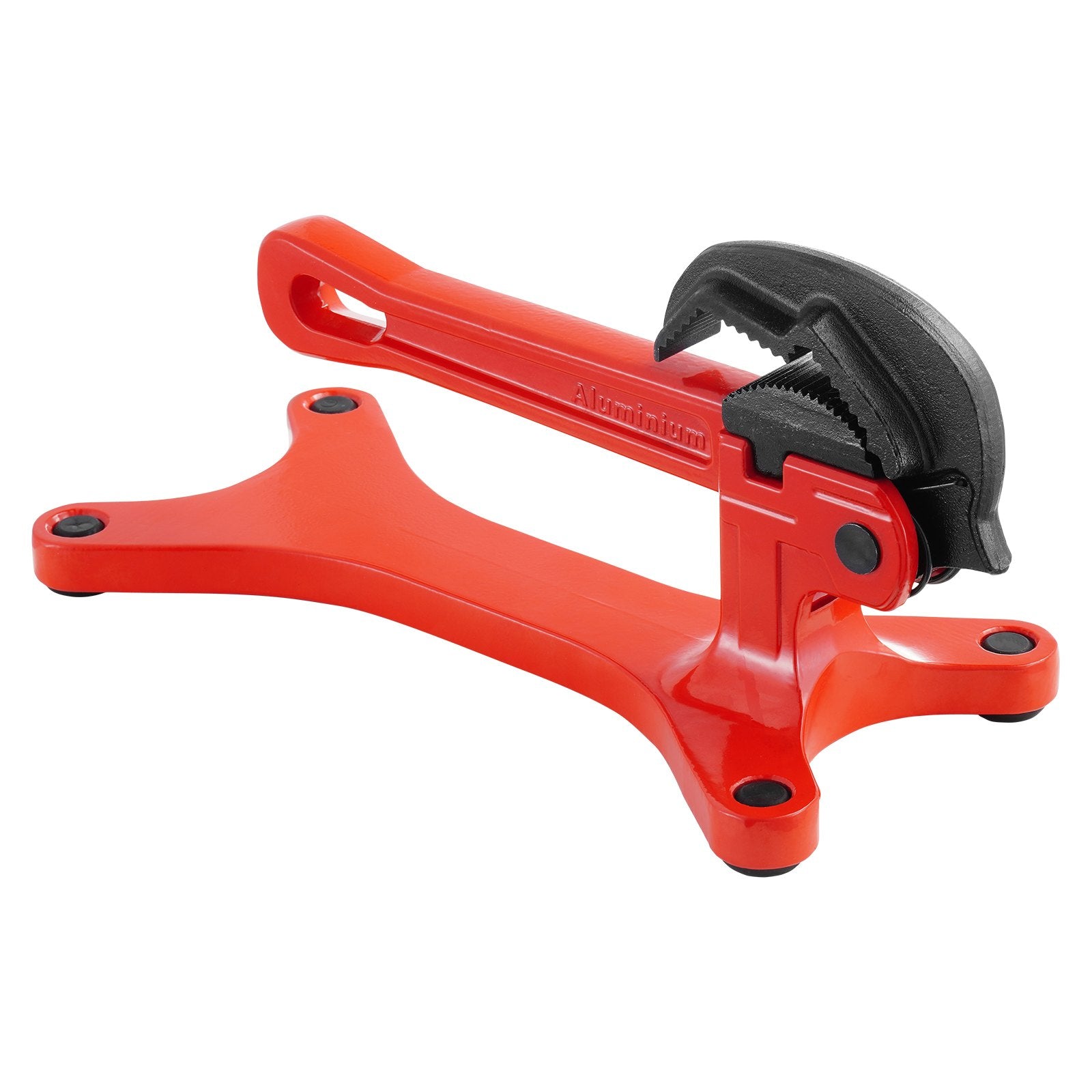 Lightweight Aluminum Portable Pipe Vise for 1/8" to 1-1/2" Pipes, Ideal for Plumbing Installation, Repair, Maintenance, with Durable Non-Slip Jaws