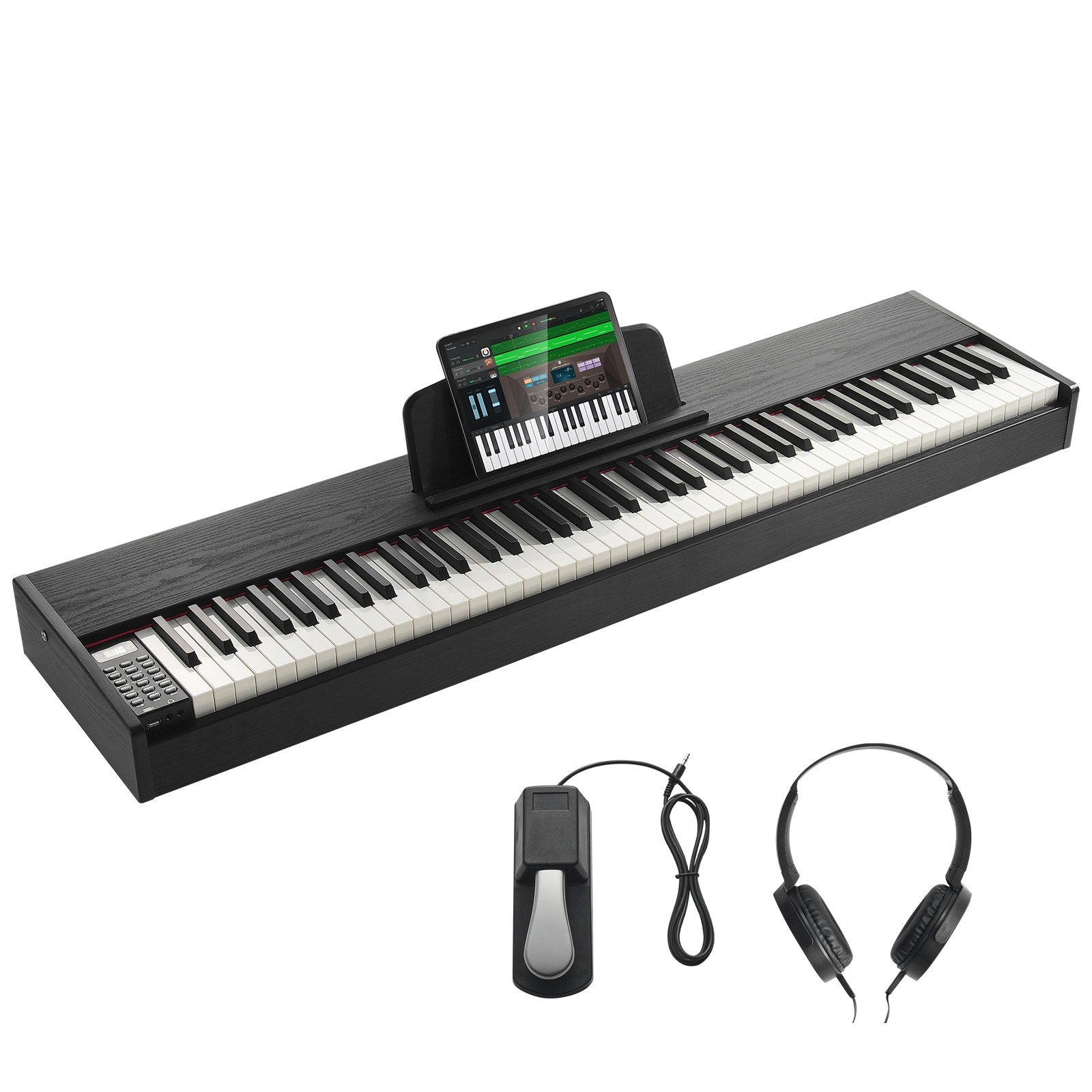 88-Key Fully Weighted Digital Piano with Dual Keyboard, Built-In Speakers, Sustain Pedal, Bluetooth, USB/MIDI Support, 200 Tones & Rhythms for Beginners & Teachers