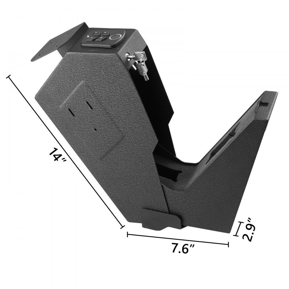 VEVOR Handgun Safe Box Fingerprint Pistol Gun Safes Gun Storage Case Handgun Holder Quick Access Security Lock Key Vault?OS580SE?