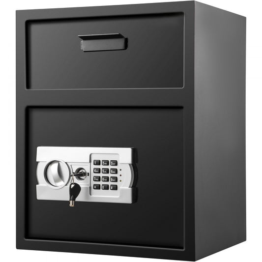Vevor Digital Depository Safe Drop Safe Carbon Steel 2 Keys Safe With Drop Slot