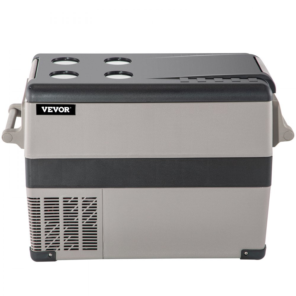 VEVOR 12 Volt Refrigerator 45L(48qt) Fast Cooling Portable Freezer with App Control(-4℉~68℉) Car Fridge with 12/24v DC & 110-240v AC for Travel, Camping and Home Use, 48 Quart, Black