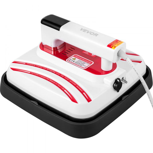 VEVOR Heat Press 10 x 10 Inch Easy Press 4 in 1 800W Red Portable Easy Mini Press Heat Double-Tube Heating Press Machine Mini Press DIY Mugs, Caps, T-Shirts and Plates with Sensitive Touch Screen