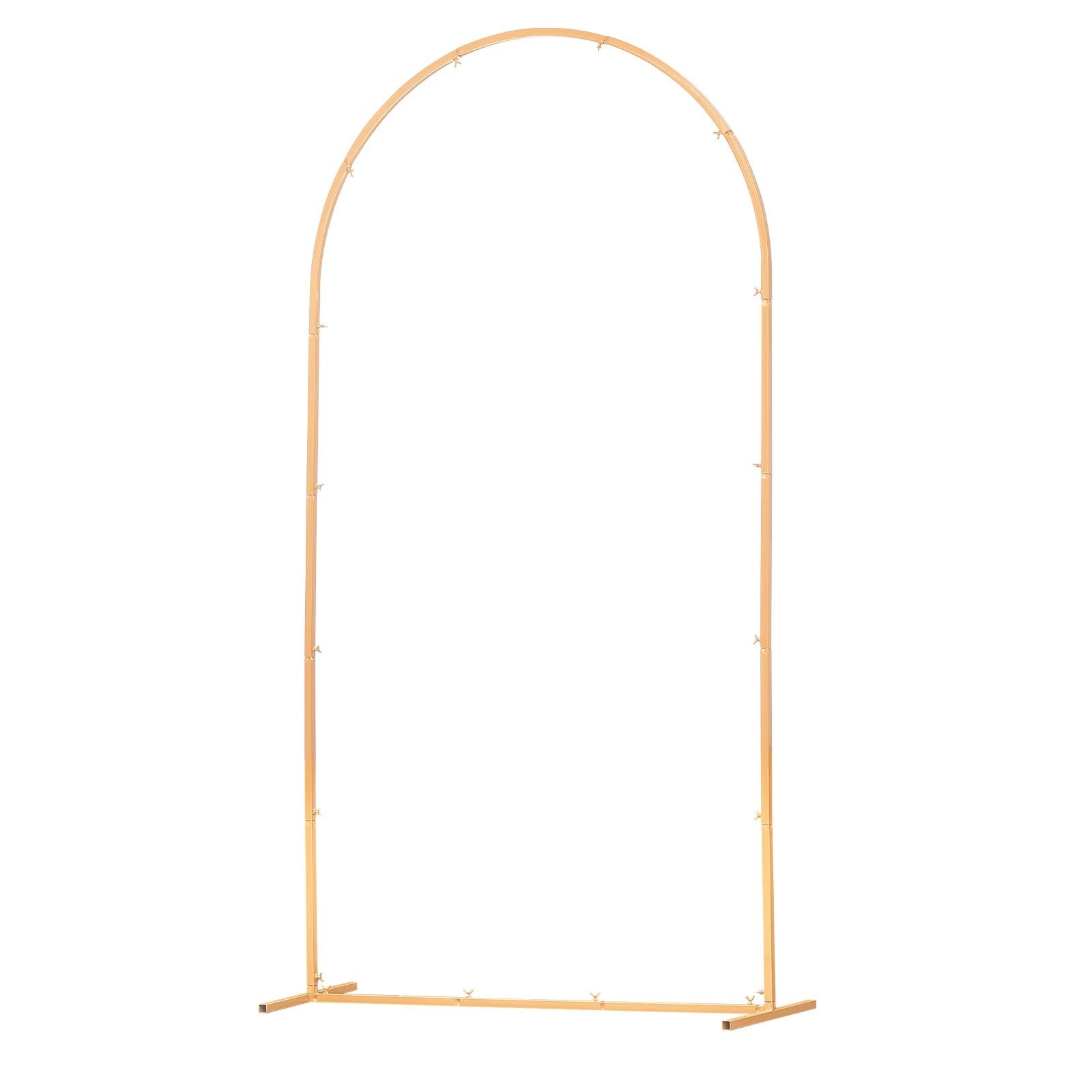 Gold Metal Arch Backdrop Stand, 7.2 x 4 ft, Semi-Circular Frame for Wedding, Birthday, Graduation, and Ceremony Decor, Easy Assembly, Stable Structure