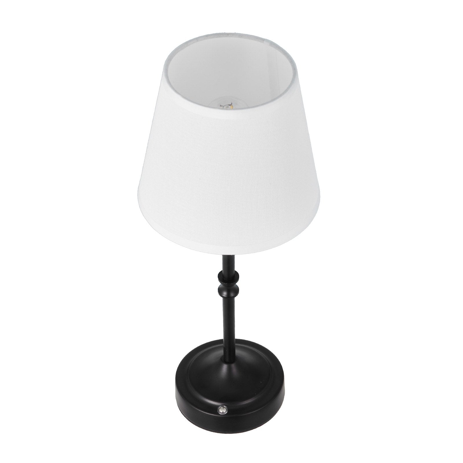 Portable Cordless Table Lamp Set of 2 with Rechargeable 5200mAh Battery, 3-Level Brightness, Fabric Shade, Ideal for Restaurants, Bedrooms, Bars, Black Finish, 2700-3000K Warm Light