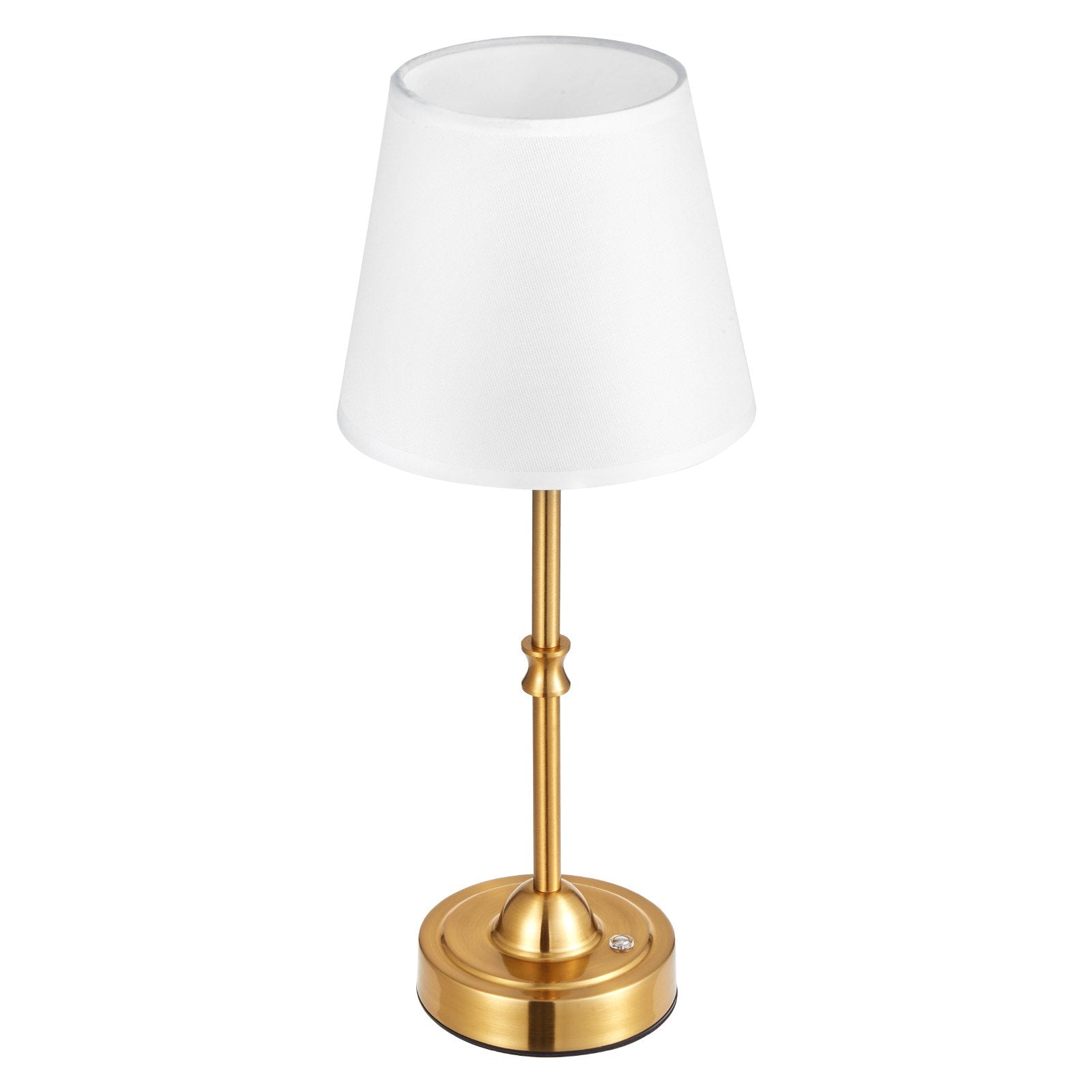Gold Cordless Table Lamp Set of 2 - Rechargeable 5200mAh Battery, 3-Level Brightness, Fabric Shade, 2700-3000K for Home & Restaurant Decor