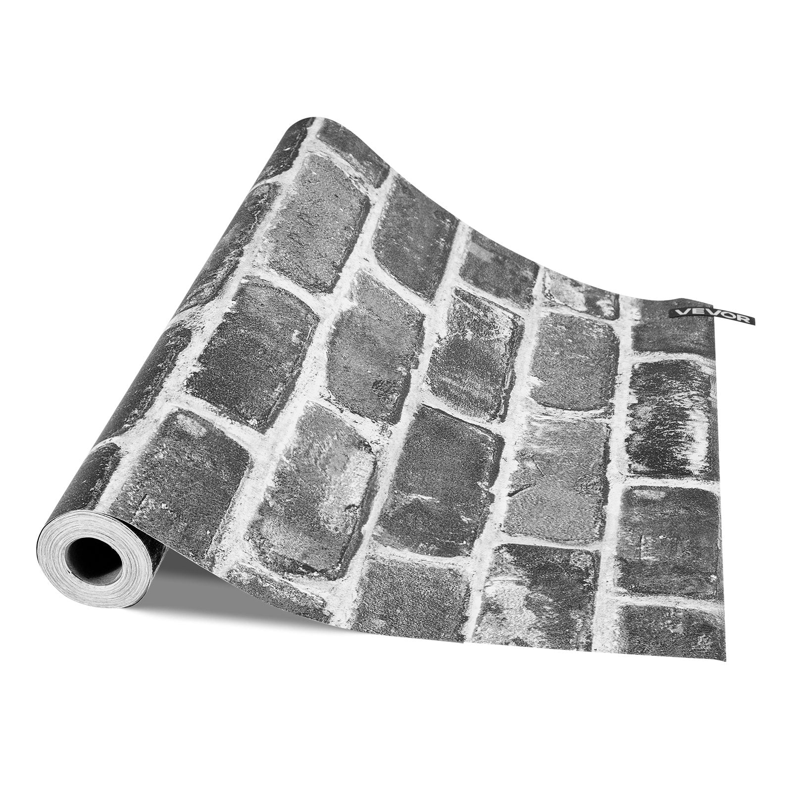 Gray Brick Peel and Stick Wallpaper - Waterproof, Self-Adhesive Vinyl for Easy Wall Decor in Bedroom, Kitchen, Bathroom, Office, Desk Surfaces