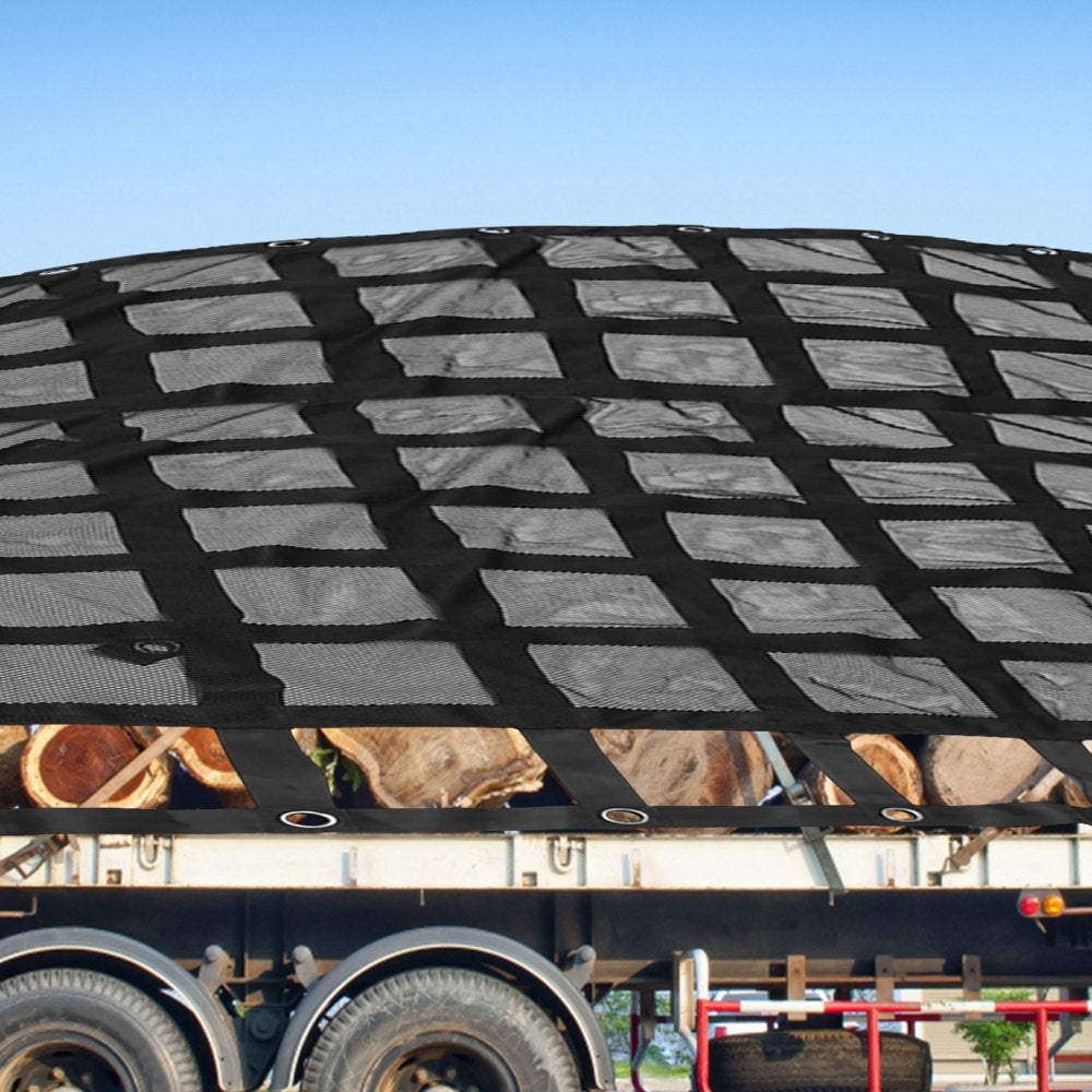 8' X 6.7' Cargo Net With Mesh Truck Bed Cargo Net Capacity 1100lbs Heavy Duty