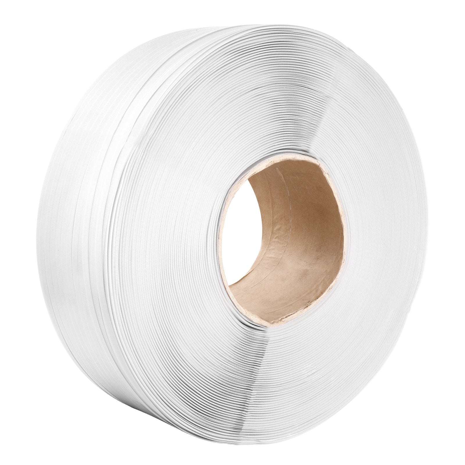 Heavy-Duty Polypropylene Strapping Roll: 9900' x 1/2" x 0.03" - 243 lbs Break Strength, Durable White Packing Band for Pallets & Storage