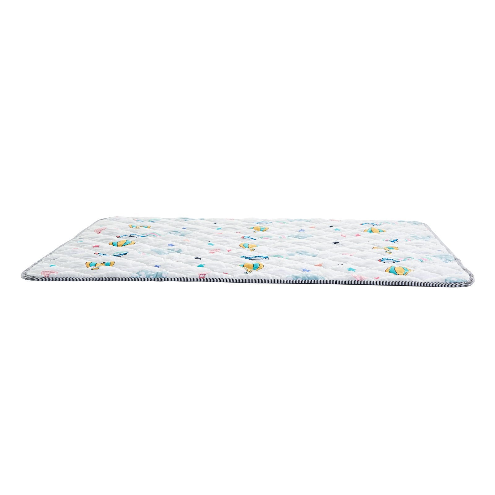 Spacious 50"x50" Non-Slip Baby Play Mat - Soft, Foldable, Waterproof Floor Mat for Tummy Time, Infants & Toddlers, Machine Washable, All Seasons Use