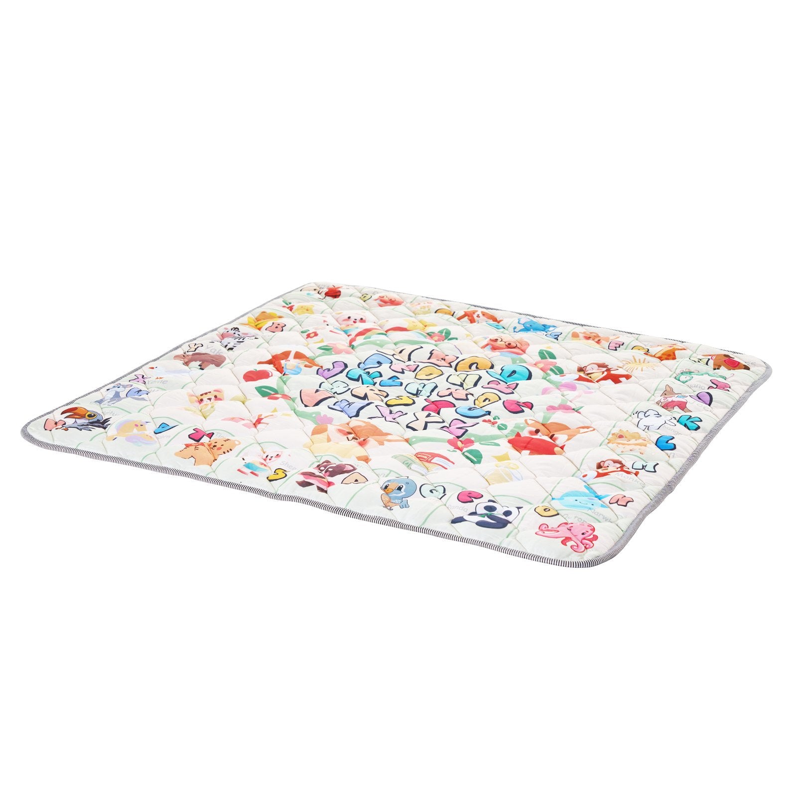 Deluxe Baby Play Mat 50"x50" - Thick, Soft, Non-Slip & Waterproof Crawling Mat for Babies, Toddlers, Infants - Foldable, Rollable, Machine Washable Activity Floor Mat for All Seasons
