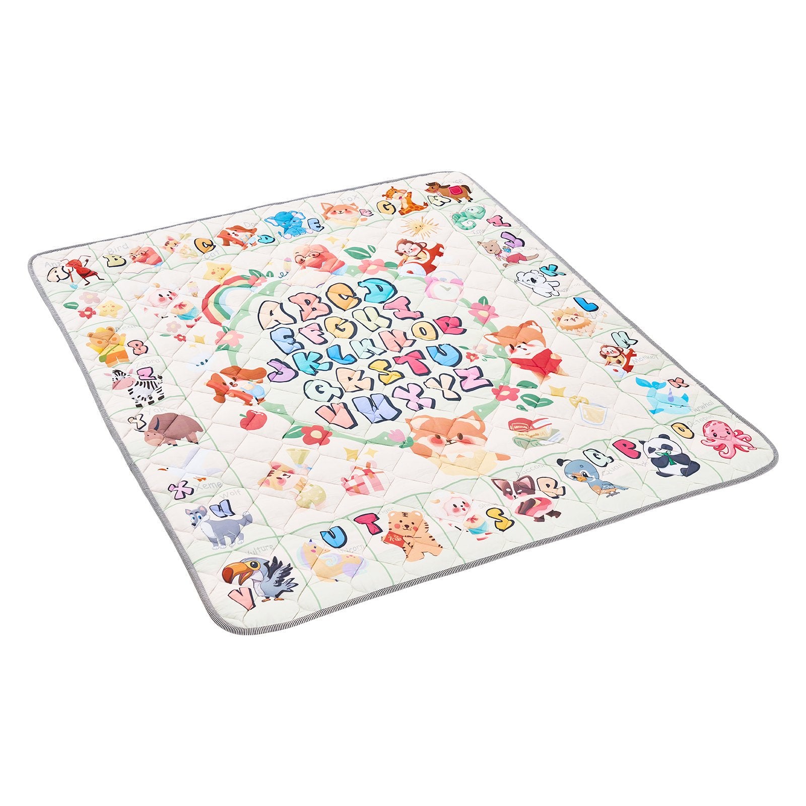 Spacious Baby Crawling Mat, 59"x71", Non-Slip, Thick, Foldable, Waterproof, Soft Playmat for Infants, Toddlers, Machine Washable
