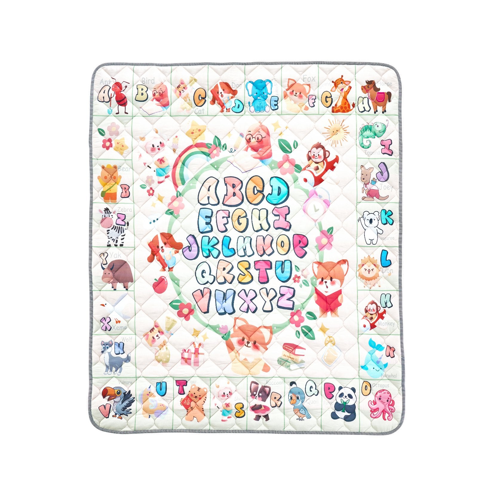 Spacious Baby Crawling Mat, 59"x71", Non-Slip, Thick, Foldable, Waterproof, Soft Playmat for Infants, Toddlers, Machine Washable
