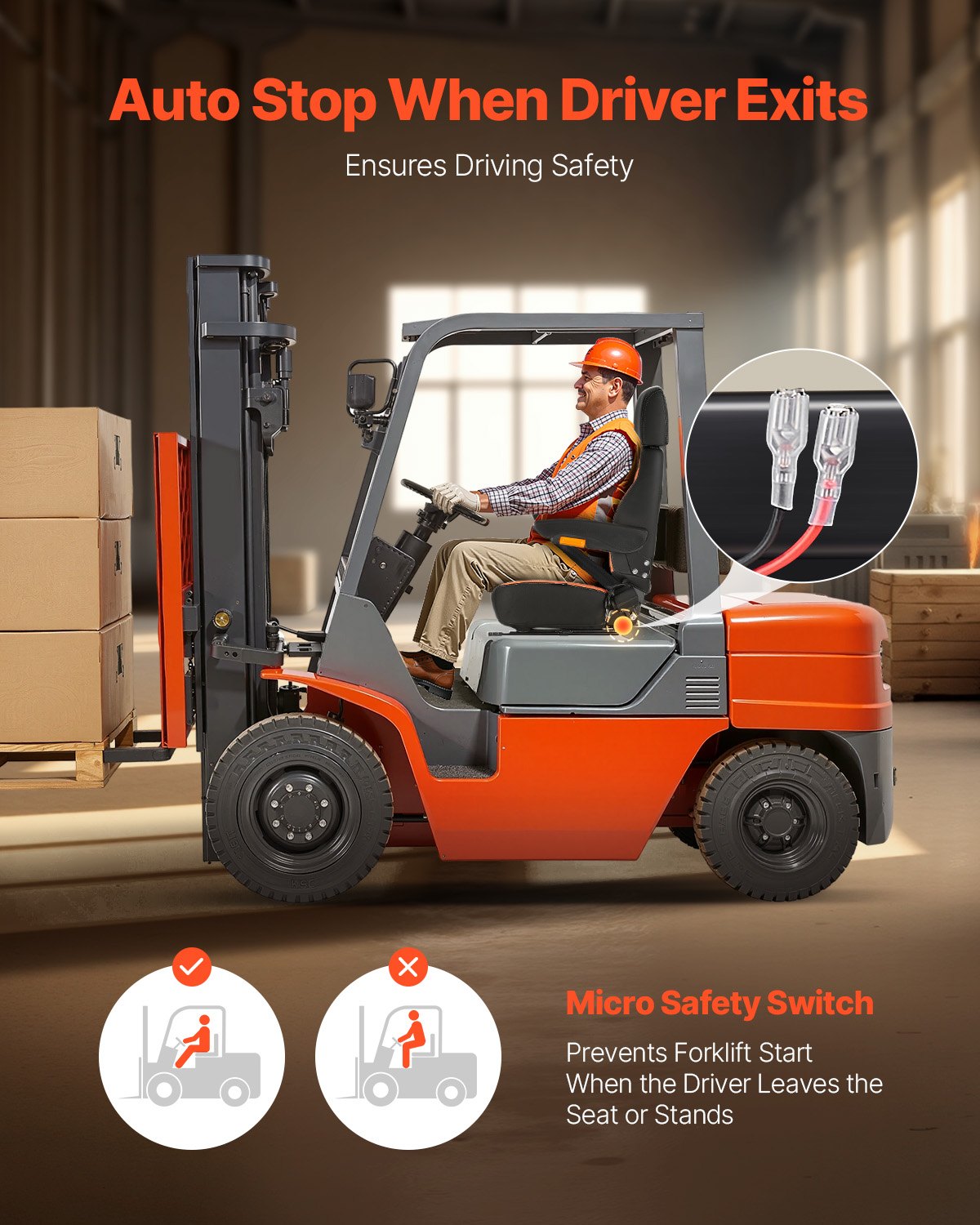 Universal Tractor & Forklift Seat with Adjustable Backrest, Armrest, Headrest & Safety Belt - Ergonomic, Secure, Versatile for Lawnmower, Skid Loader, Bulldozer