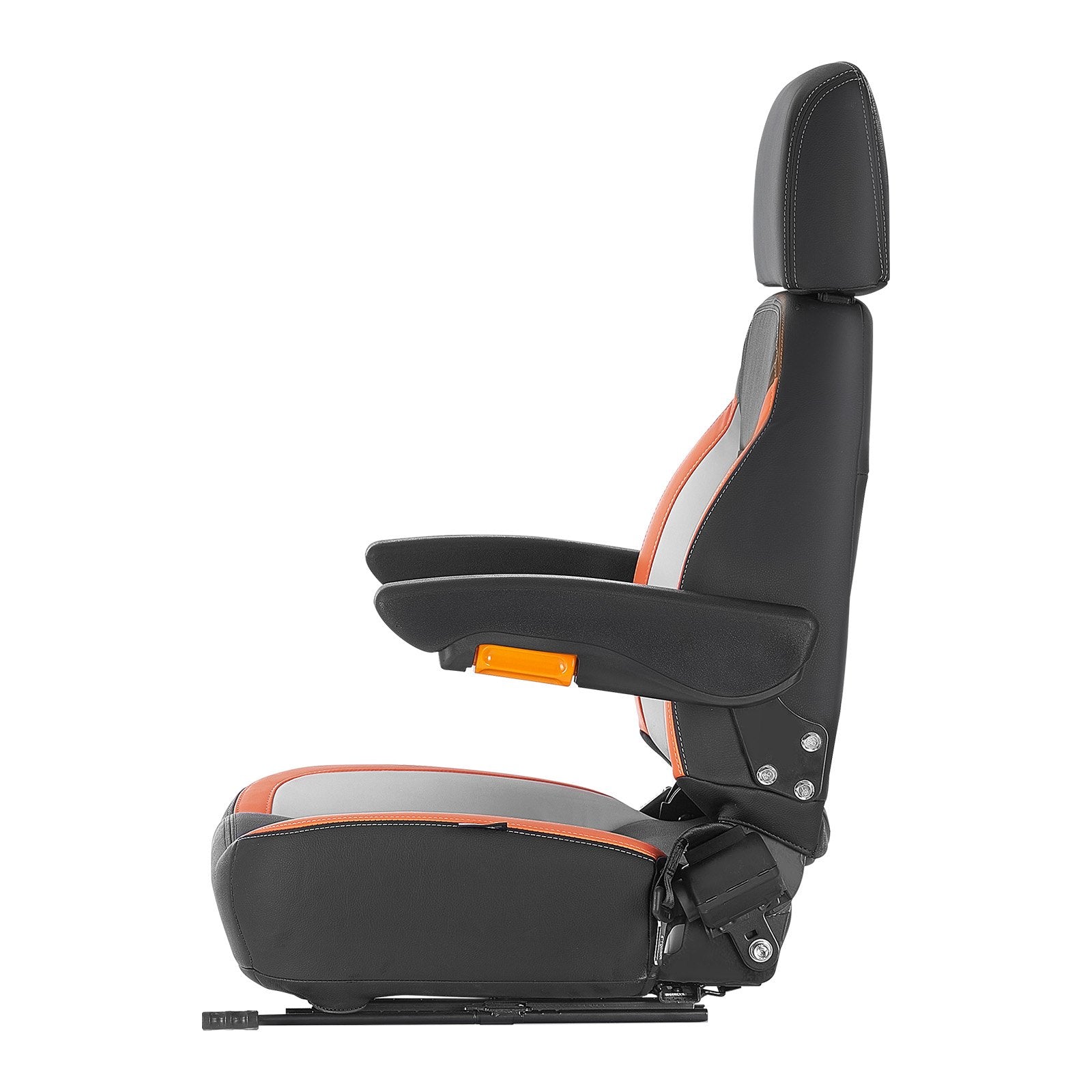 Universal Tractor & Forklift Seat with Adjustable Backrest, Armrest, Headrest & Safety Belt - Ergonomic, Secure, Versatile for Lawnmower, Skid Loader, Bulldozer