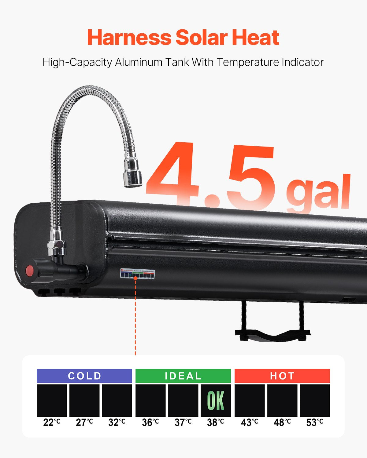High-Capacity 4.5 Gal Roof Rack Water Tank with Multi-Dispensing System, Splash-Guard Panels & T-Slot for Trunks, Roll Bars, Crossbars