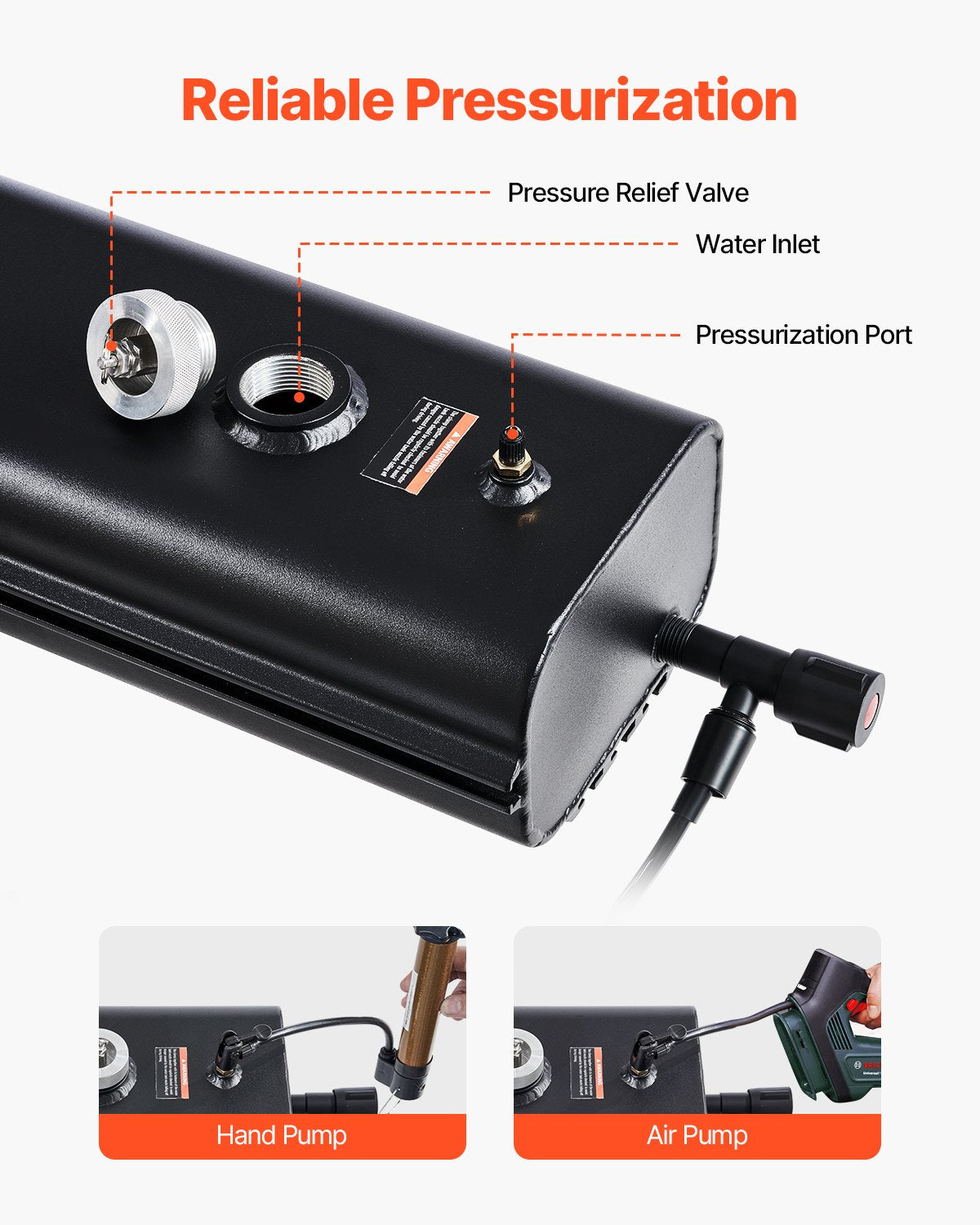 High-Capacity 4.5 Gal Roof Rack Water Tank with Multi-Dispensing System, Splash-Guard Panels & T-Slot for Trunks, Roll Bars, Crossbars