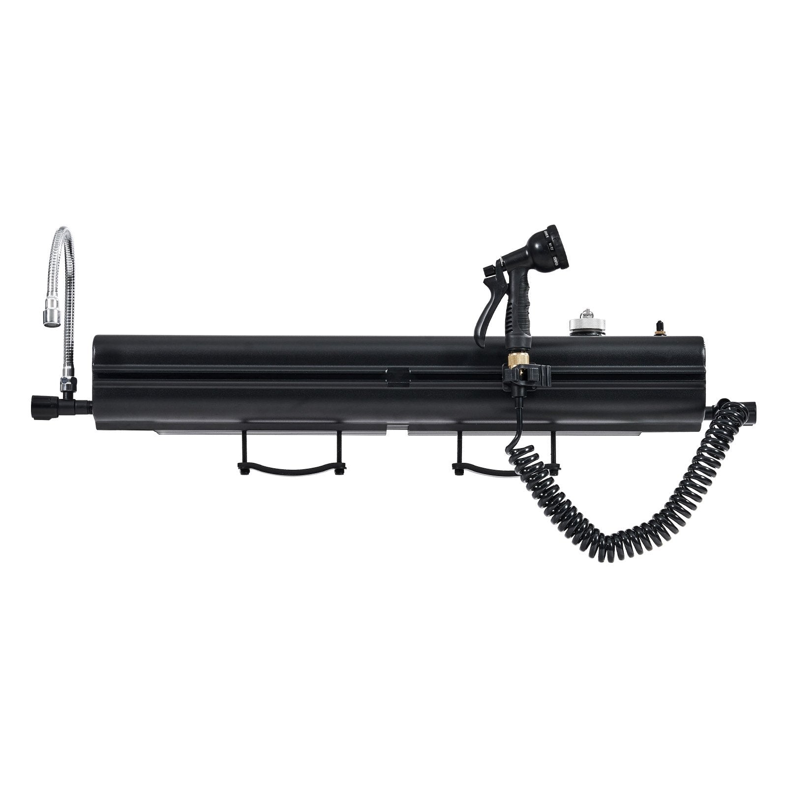 High-Capacity 4-Gallon Roof Rack Water Tank with Multi-Dispensing System, Aluminum Build, Splash-Guard Panels, T-slot, and Pressurization Port for Outdoor Adventures
