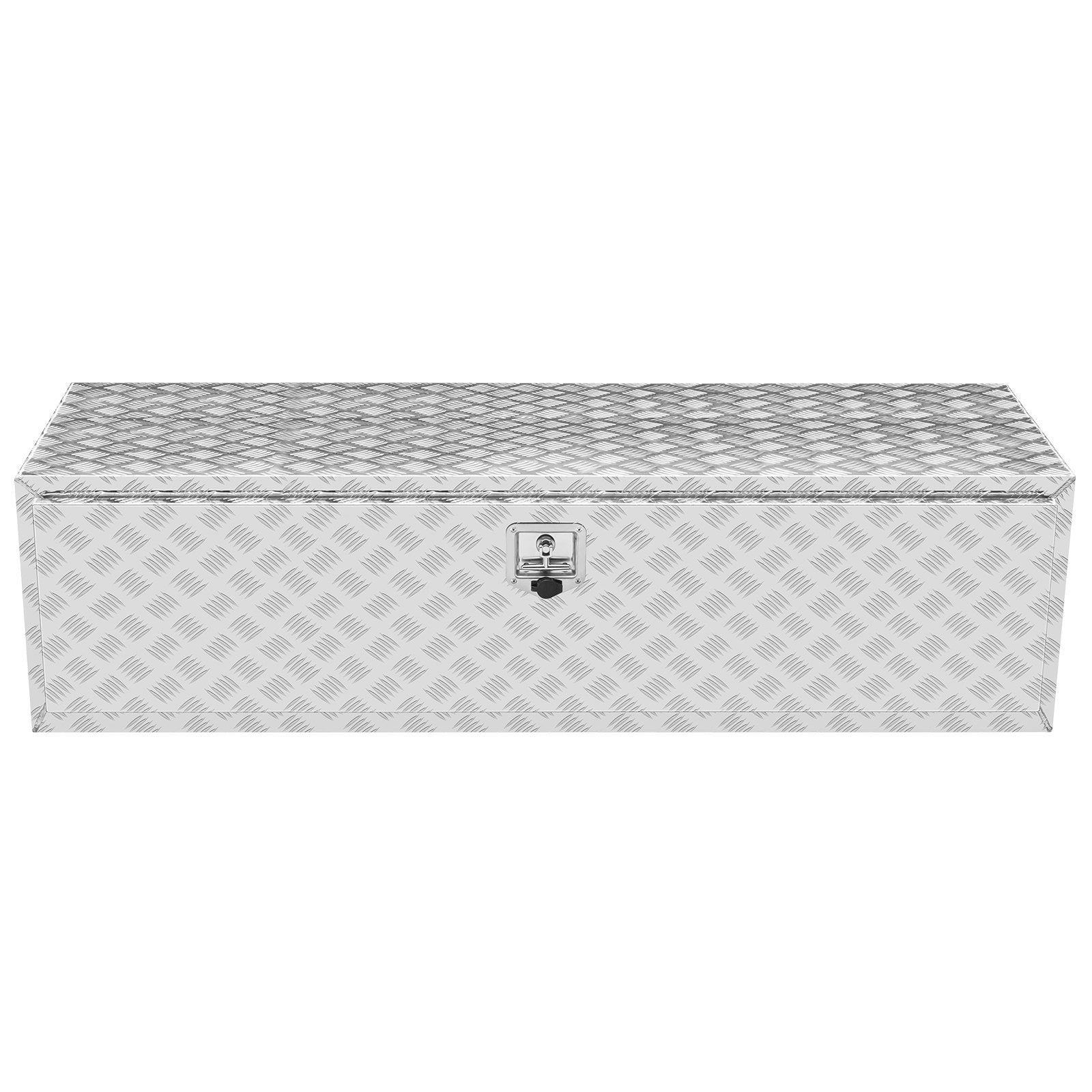 Aluminum Diamond Plate Underbody Toolbox, 60"x24"x24", Weatherproof Storage with Secure Lock for Trucks, Vans, Trailers, Heavy-Duty Design