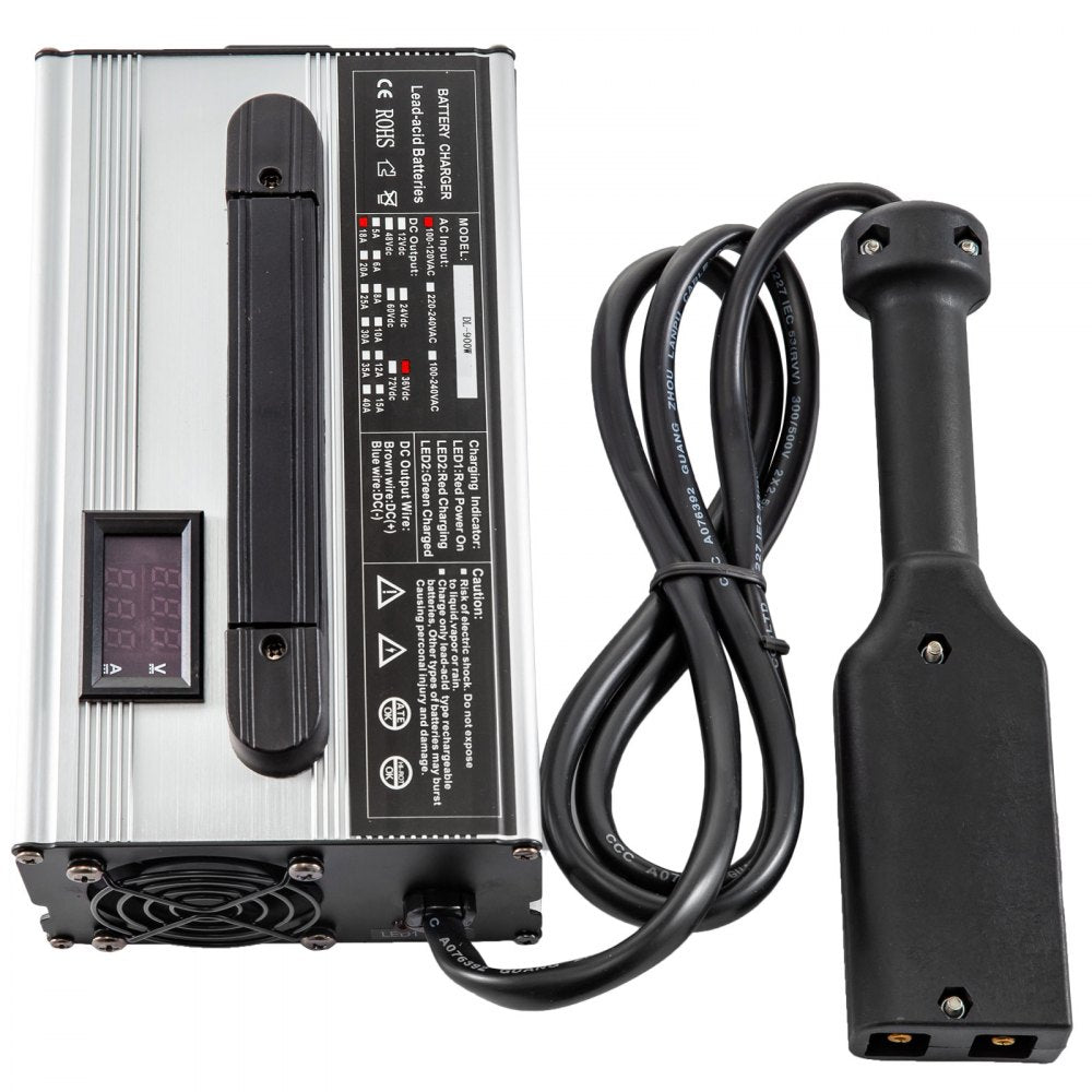 VEVOR 36V 18A Golf Cart Battery Charger Powerwise Plug with LED Indicator Lights 110V Club Car Charger for EzGo Ez-Go TXT Medalist D Style