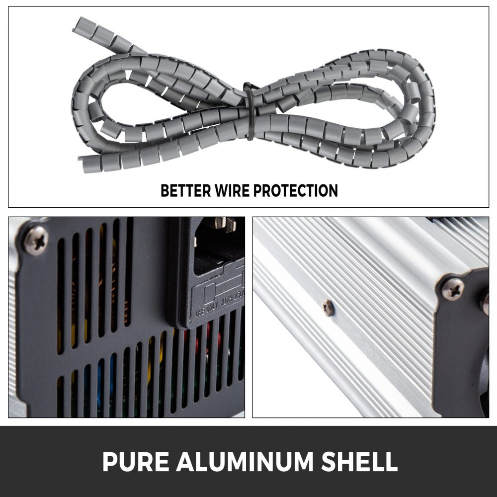 VEVOR 36V 18A Golf Cart Battery Charger Powerwise Plug with LED Indicator Lights 110V Club Car Charger for EzGo Ez-Go TXT Medalist D Style