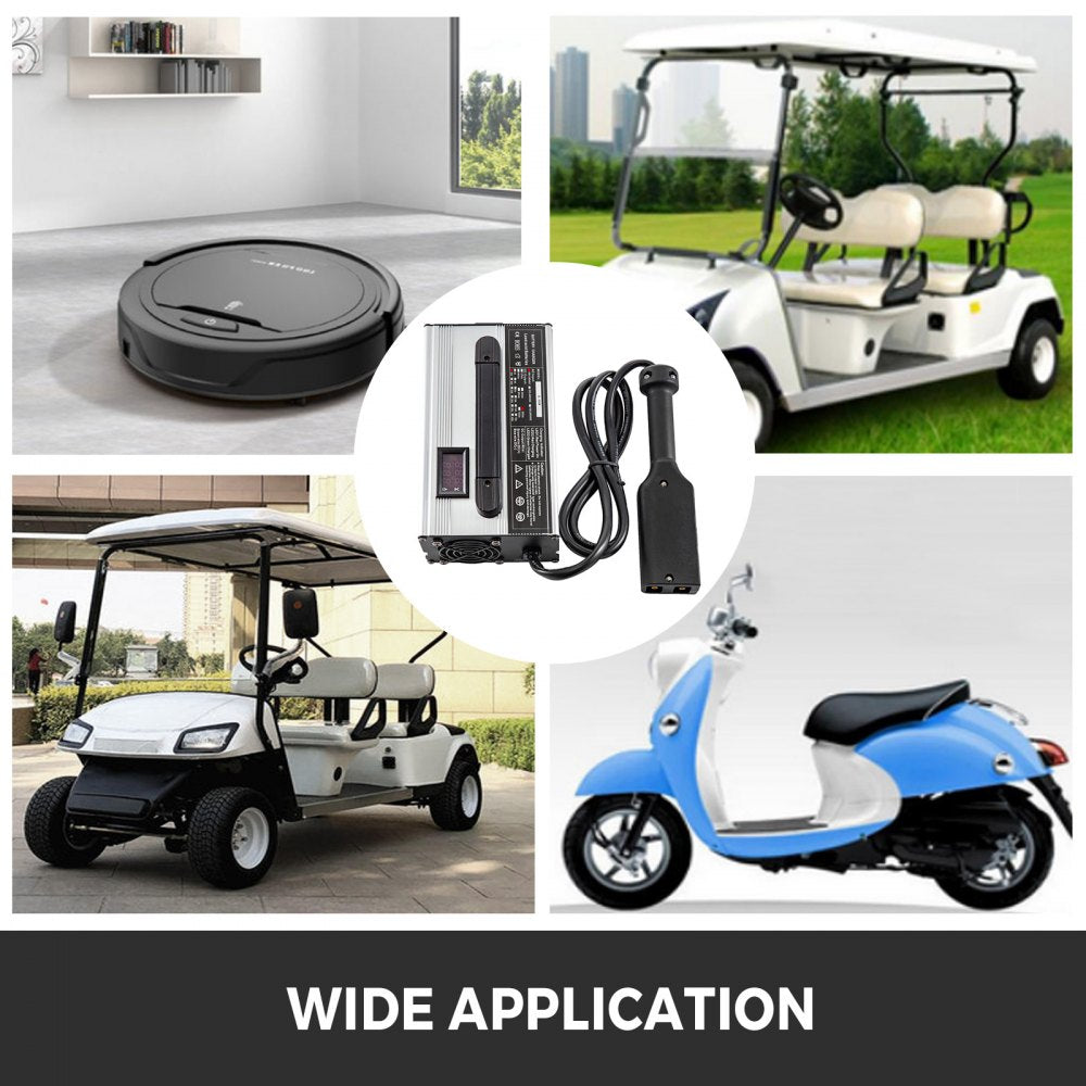 VEVOR 36V 18A Golf Cart Battery Charger Powerwise Plug with LED Indicator Lights 110V Club Car Charger for EzGo Ez-Go TXT Medalist D Style