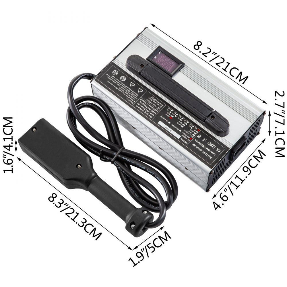 VEVOR 36V 18A Golf Cart Battery Charger Powerwise Plug with LED Indicator Lights 110V Club Car Charger for EzGo Ez-Go TXT Medalist D Style