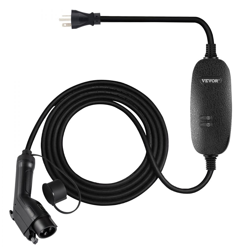 VEVOR Level 2 EV Charger, 16 Amp 110V-240V 3.84 kW, Portable Electric Vehicle Charger with 25 ft Charging Cable NEMA 6-20 Plug, SAE J1772 Standard Plug-in Home EV Charging Station for Electric Cars