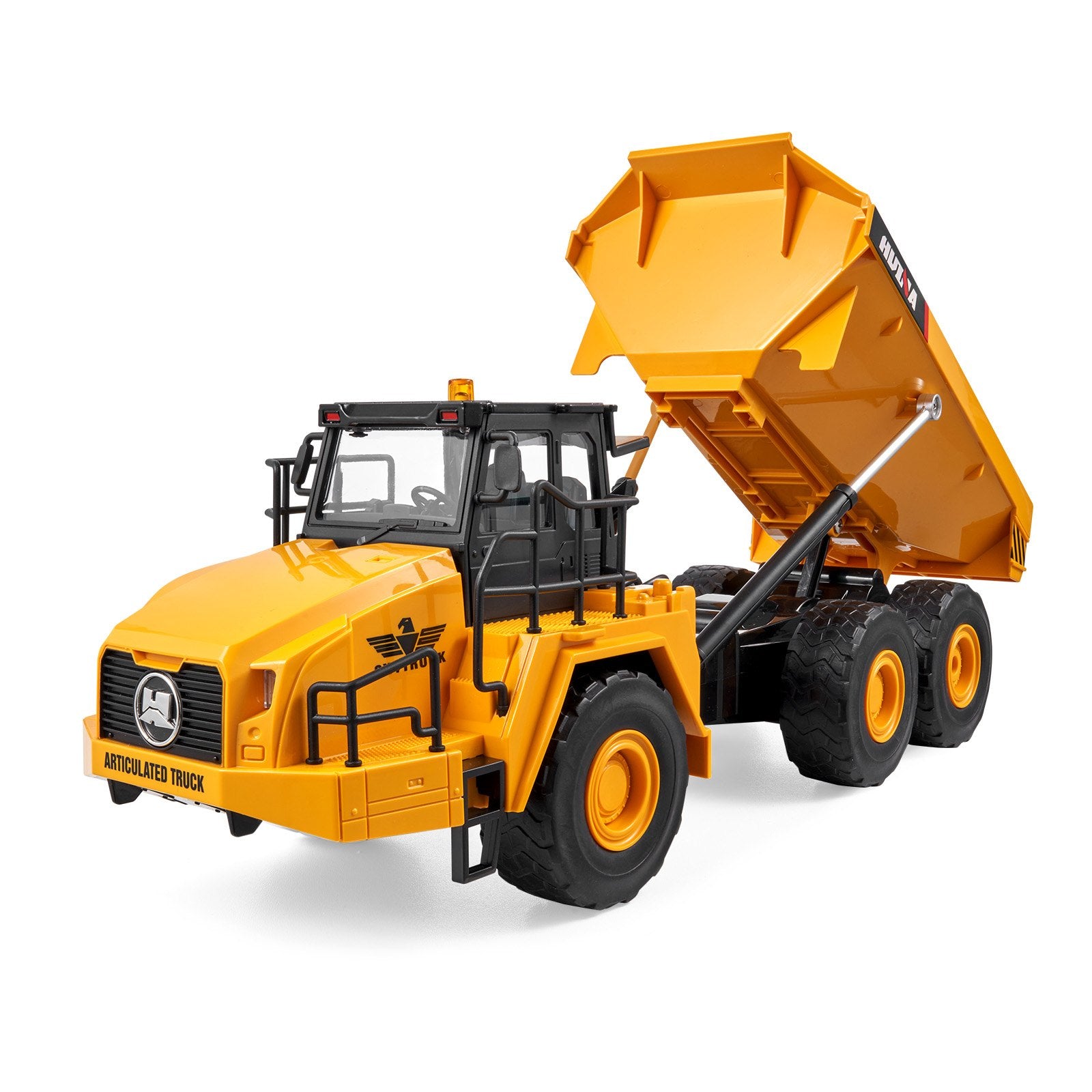Remote Control Dump Truck, 11-Channel 1:16 Scale Construction Vehicle Toy with Metal Cabin & Lights for Kids 8+, Includes 2 Rechargeable Batteries, Perfect Gift for Boys & Girls, Realistic RC Truck with 4.4 lbs Load Capacity