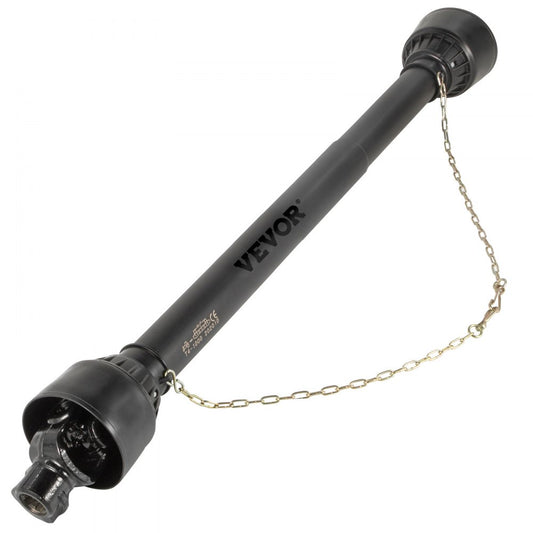 VEVOR PTO Shaft, 1-3/8” PTO Drive Shaft, 6 Spline Tractor＆Round Implement Ends PTO Driveline Shaft, Series 4 Tractor PTO Shaft, 43-61” Brush Hog PTO Shaft Black, for Finish Mower, Rotary Cutter