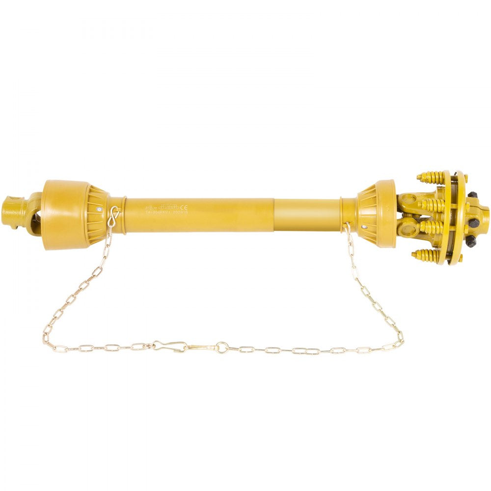 VEVOR PTO Shaft, 1-3/8” PTO Drive Shaft, 6 Spline Both Ends PTO Driveline Shaft, Series 4 Tractor PTO Shaft, 31.5”-41” Brush Hog PTO Shaft, Yellow PTO Shaft w/Slip Clutch for Bush Hog/Finish Mower
