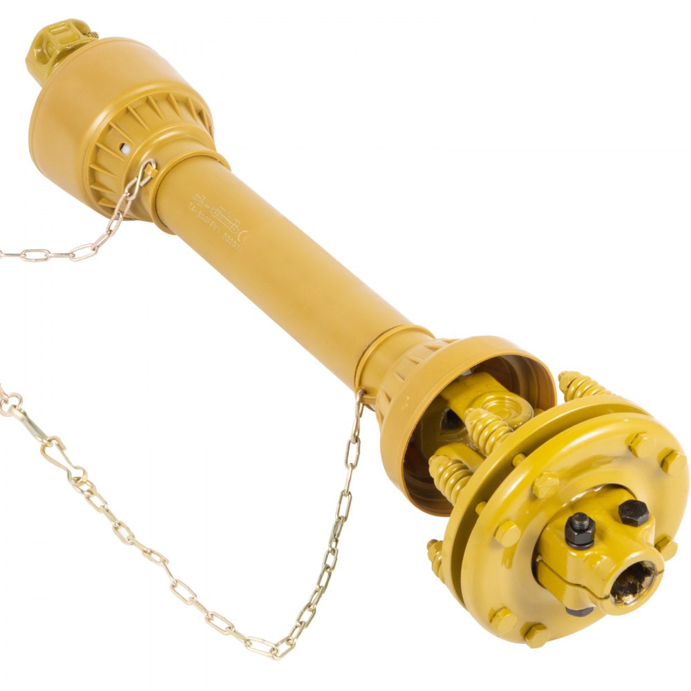 VEVOR PTO Shaft, 1-3/8” PTO Drive Shaft, 6 Spline Both Ends PTO Driveline Shaft, Series 4 Tractor PTO Shaft, 31.5”-41” Brush Hog PTO Shaft, Yellow PTO Shaft w/Slip Clutch for Bush Hog/Finish Mower