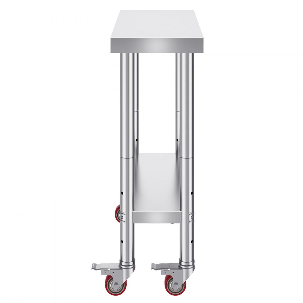 Mobile Non-Magnetic Overshelf Work Table for Laundry Rooms, 30"x12"