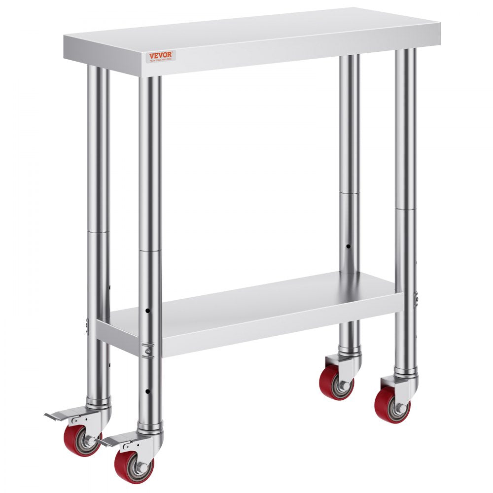 Mobile Non-Magnetic Overshelf Work Table for Laundry Rooms, 30"x12"