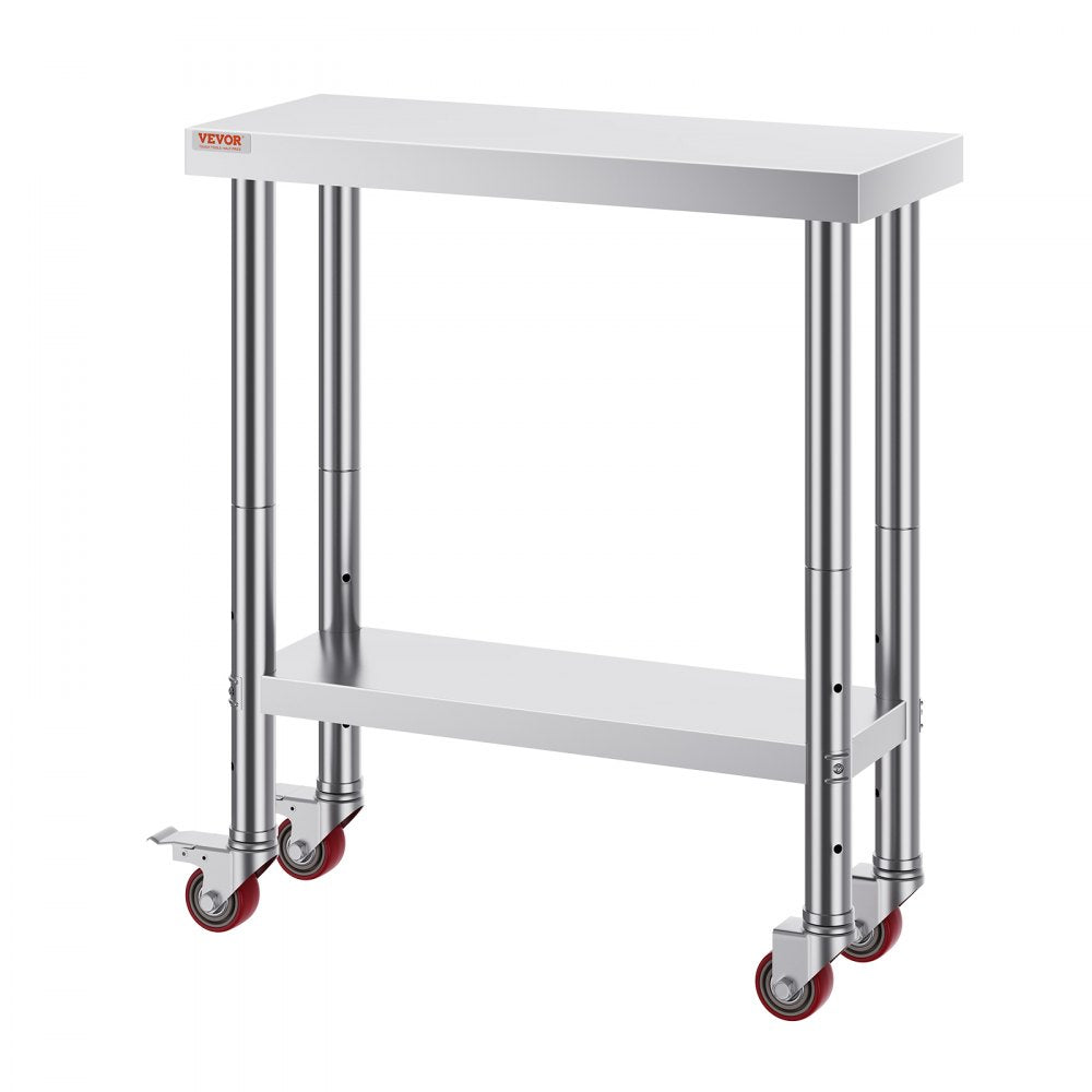 Mobile Non-Magnetic Overshelf Work Table for Laundry Rooms, 30"x12"