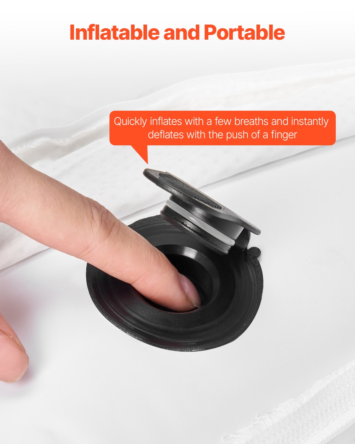 Inflatable Bed Bumper Guard Rails for Toddlers - 52-Inch Safety Flap, Non-Slip, Washable Cover, Fits Twin to King Beds, Portable 2-Pack