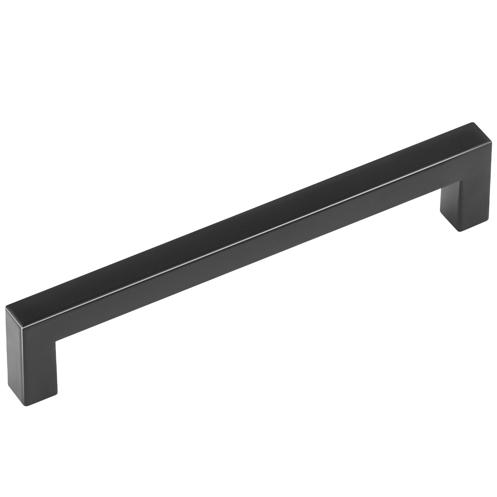 Modern Matte Black Cabinet Pulls - 10 Pack, Stainless Steel Handles, 5.03in/128mm for Kitchen, Bathroom, Bar, Versatile Style, Easy Install