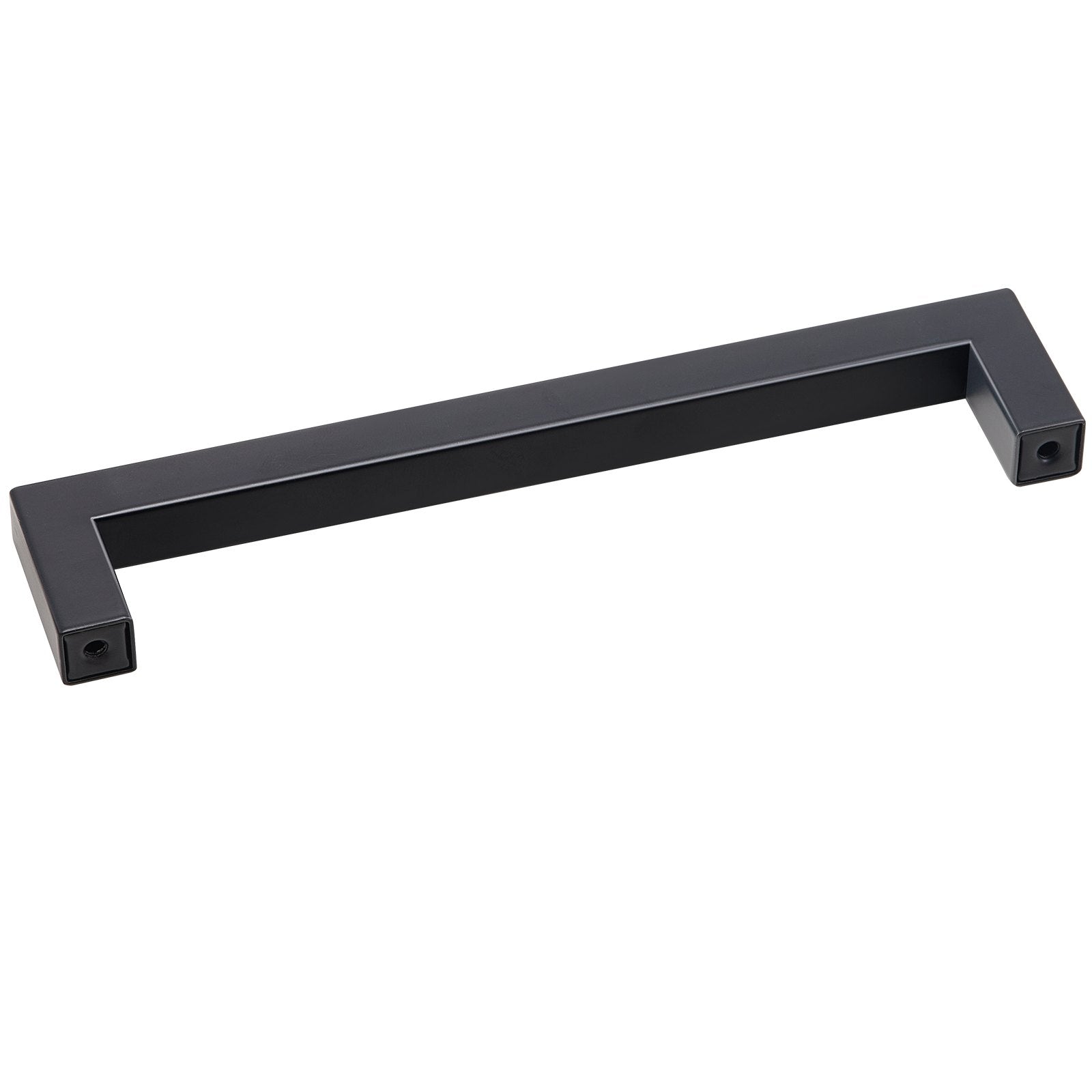 10 Pack Matte Black Cabinet Pulls, 6.3in Center to Center, Stainless Steel Slim Square Handles for Modern Kitchen, Bathroom, Bar, Easy Install, Durable Hardware