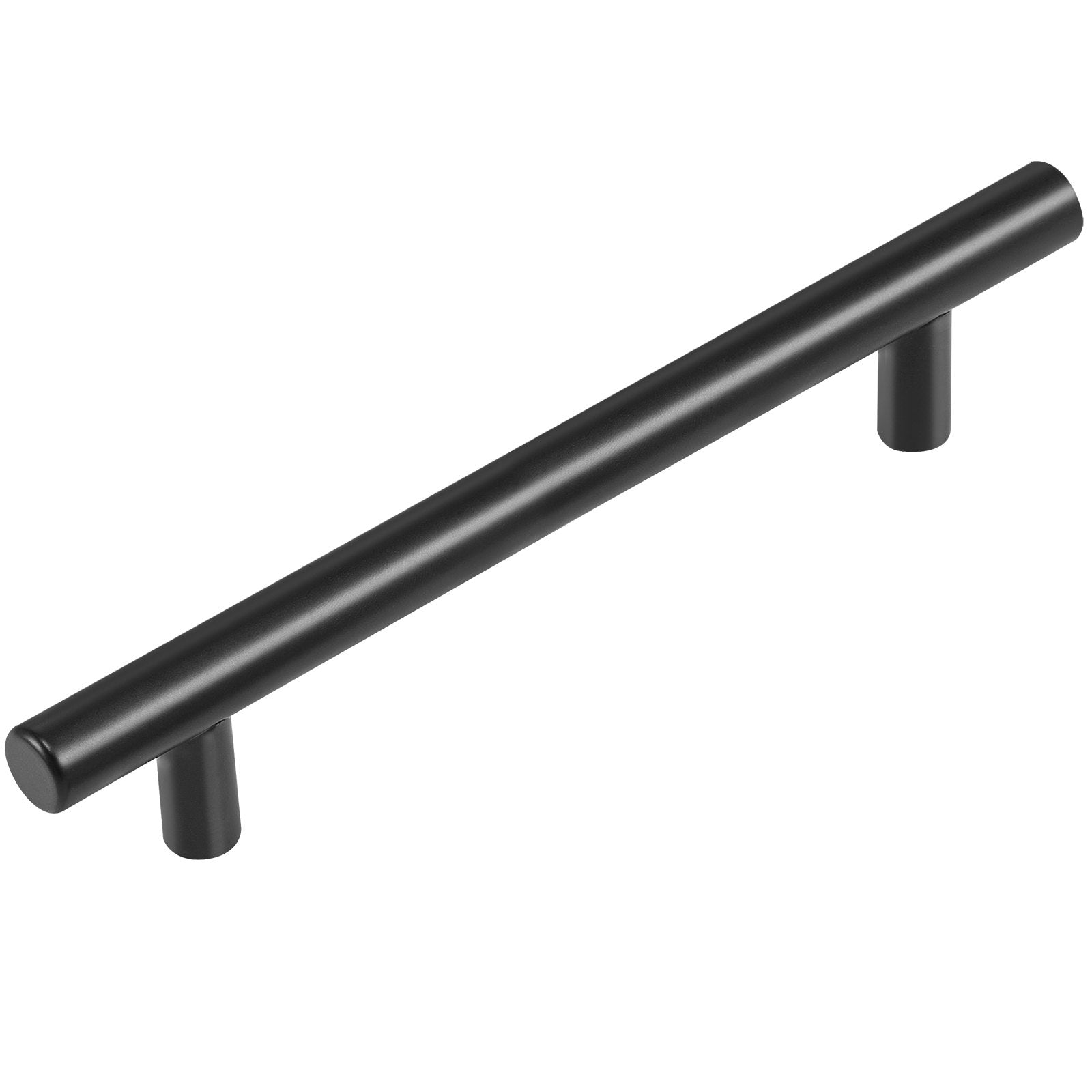 30 Pack Matte Black Cabinet Pulls - Modern Stainless Steel Handles for Kitchen, Bathroom, Bar; 5.03in/128mm Center, Easy Install, Durable