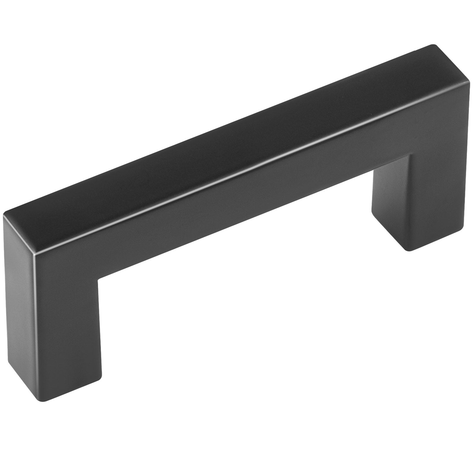 30 Pack Matte Black Cabinet Pulls, 3in Center to Center, Modern Stainless Steel Handles for Kitchen, Bathroom, Bar, Cupboard, Drawer, Door Hardware