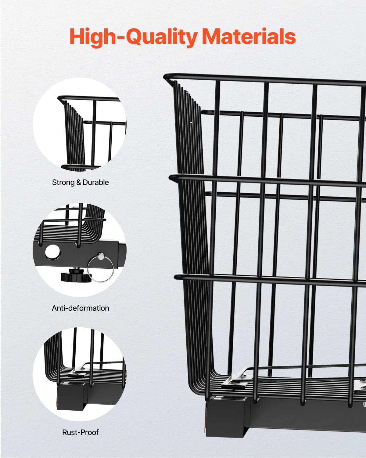 Heavy Duty Metal Wire Rear Basket for Mobility Scooters - Spacious Cargo, Easy Install, 1-inch Receiver, Rust-Resistant, Ideal for Groceries & Pets