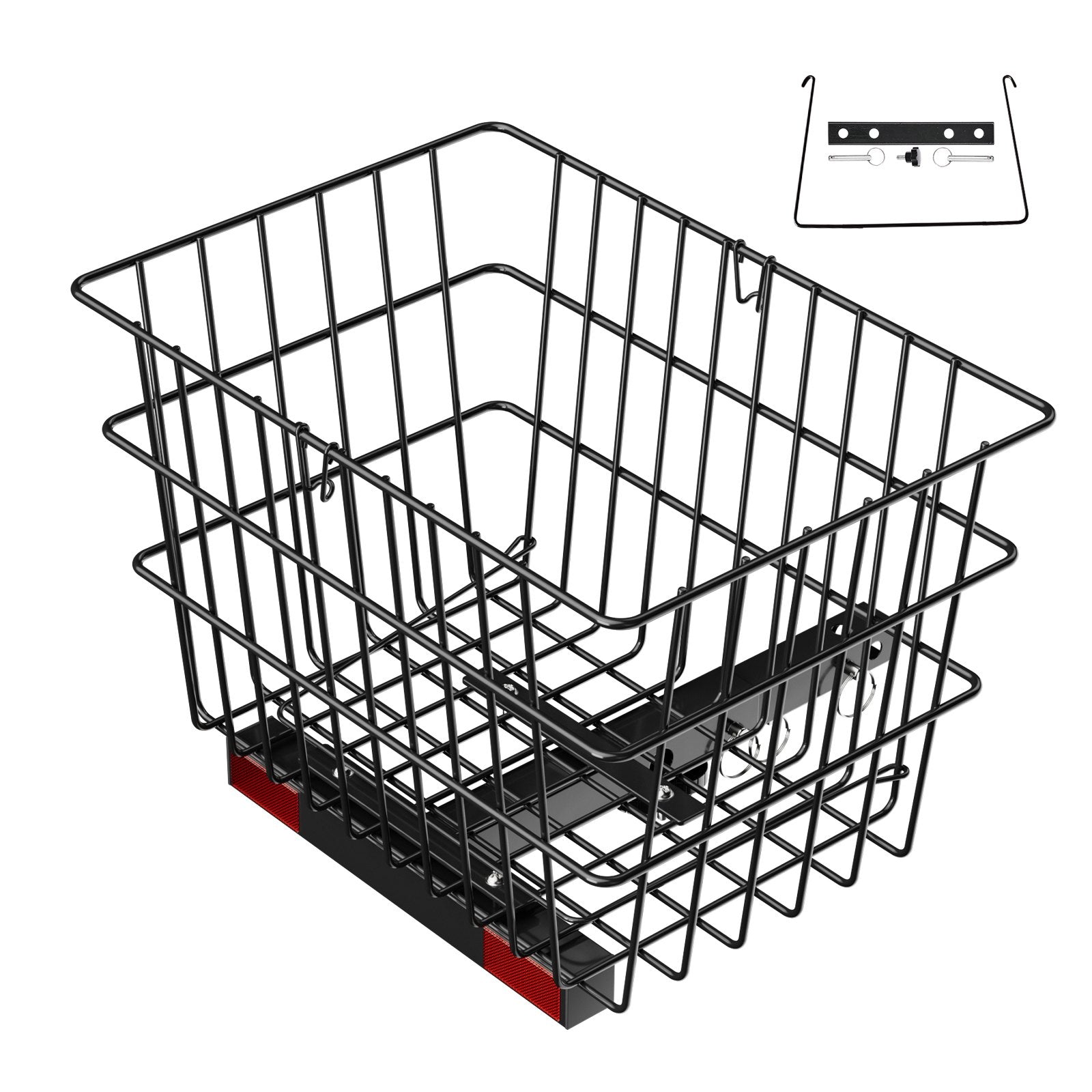 Heavy Duty Metal Wire Rear Basket for Mobility Scooters - Spacious Cargo, Easy Install, 1-inch Receiver, Rust-Resistant, Ideal for Groceries & Pets