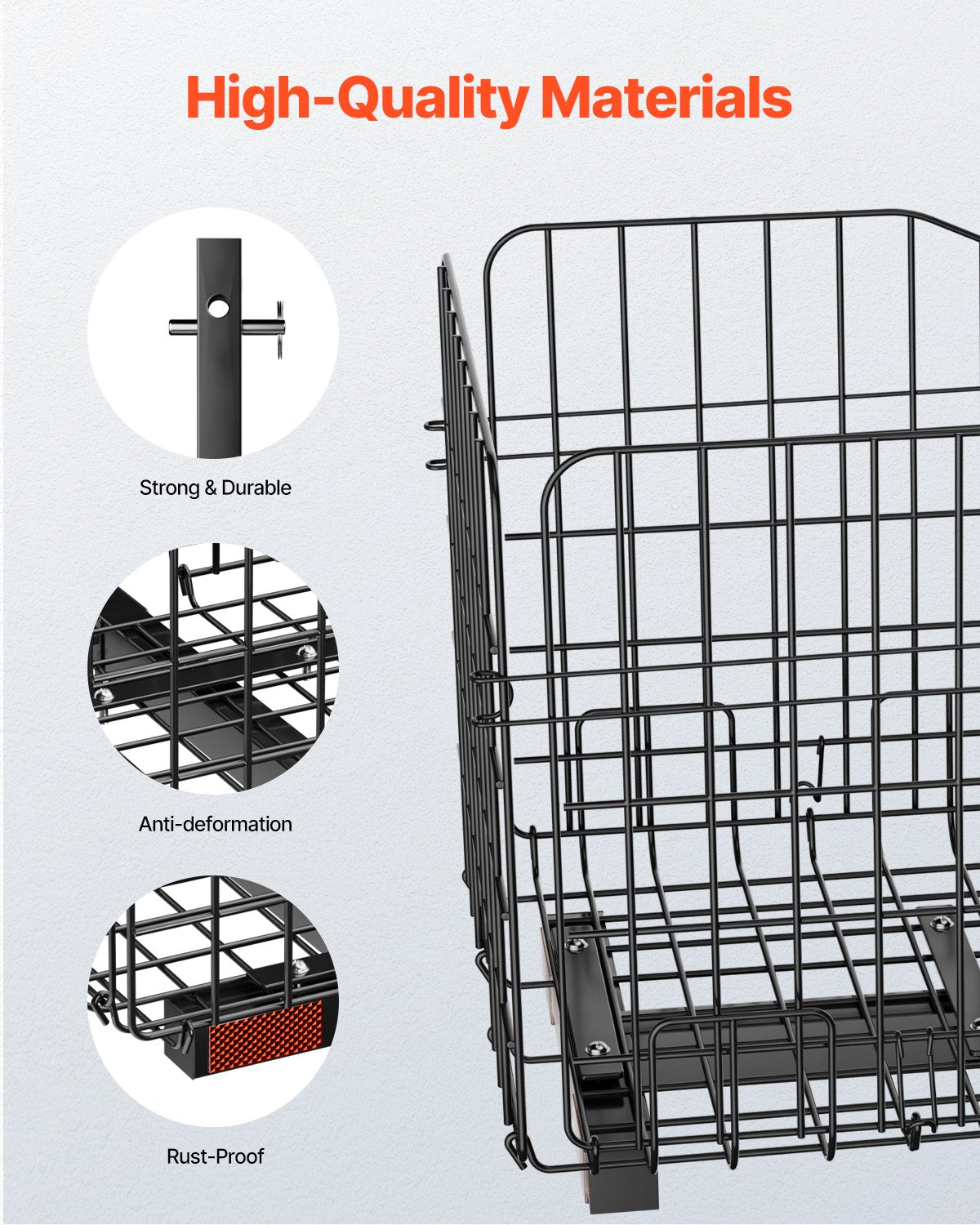 Foldable Heavy Duty Rear Scooter Basket for Groceries & Pets, Fits 1-Inch Receiver, Compatible with Golden, Drive, Pride Mobility Models