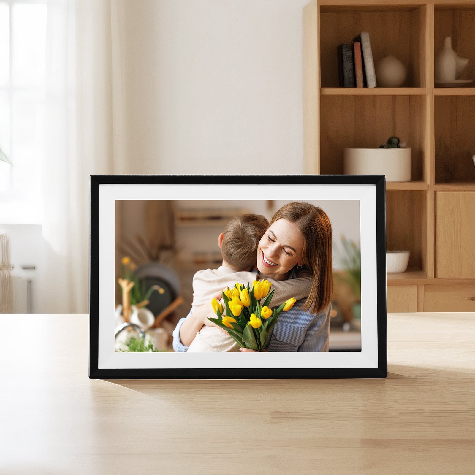 10.1 Inch HD IPS Touch Screen Digital Photo Frame with 32GB Memory, Auto-Rotate, Instant Photo/Video Sharing via App, Perfect for Gifting