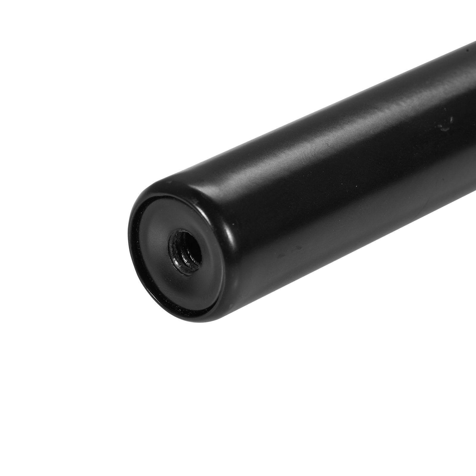 Adjustable Double Curtain Rods, 36-72 Inches, Black with Round Finials, 1" & 3/4" Diameter for Sheer and Blackout Drapes, Modern Style
