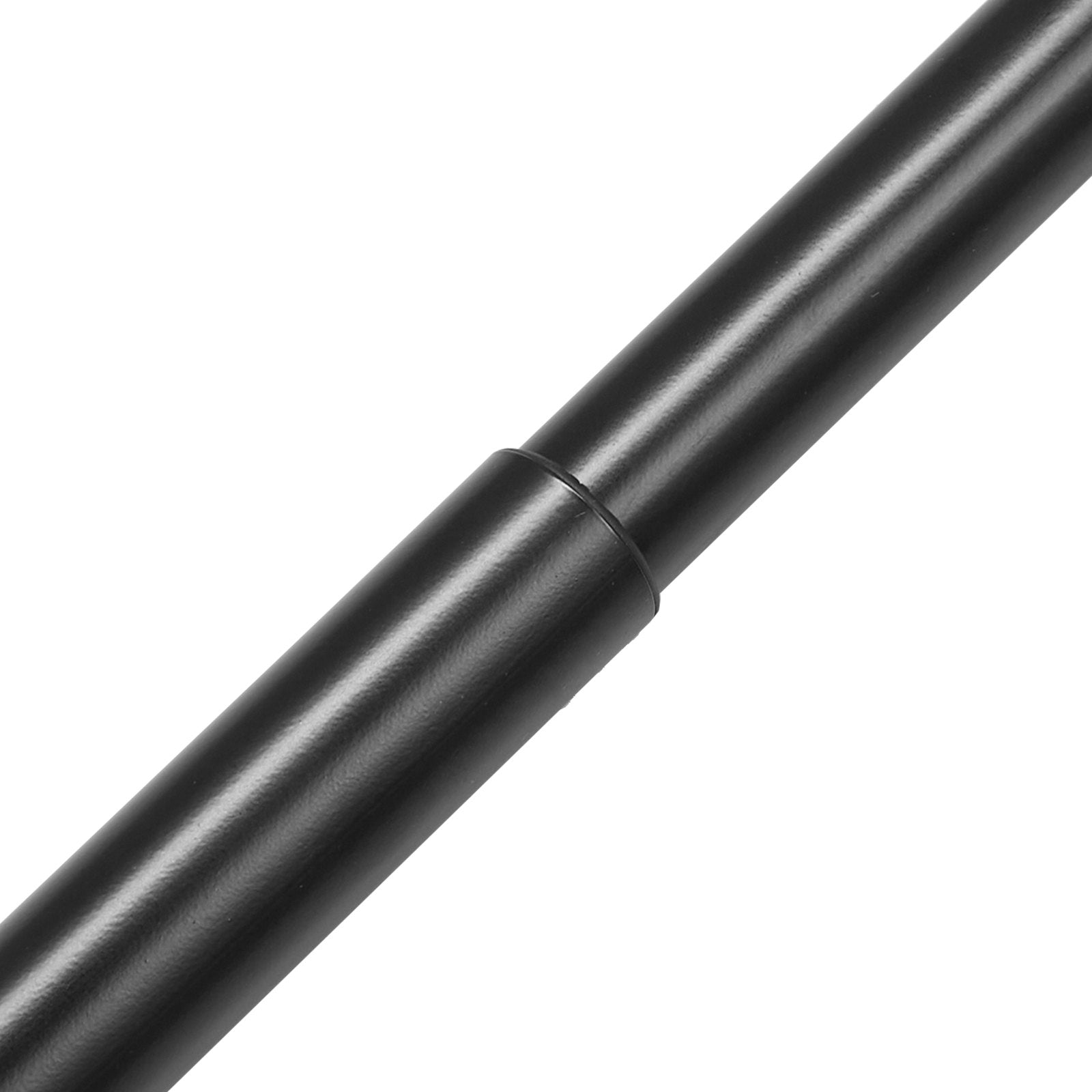 Adjustable Double Curtain Rods, 36-72 Inches, Black with Round Finials, 1" & 3/4" Diameter for Sheer and Blackout Drapes, Modern Style