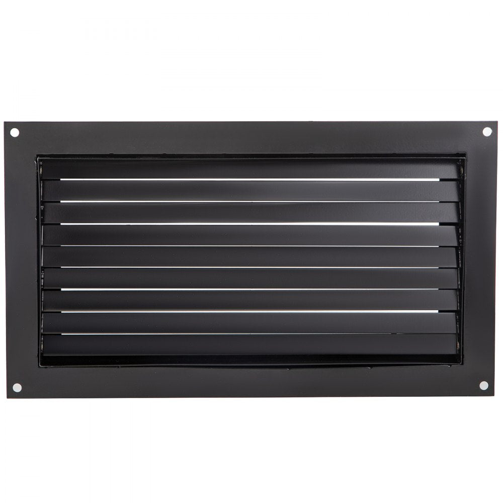 VEVOR Foundation Flood Vent, 8" Height x 16" Width Flood Vent, to Reduce Foundation Damage and Flood Risk, Black, Wall Mounted Flood Vent, for Garages & Full Height Enclosures