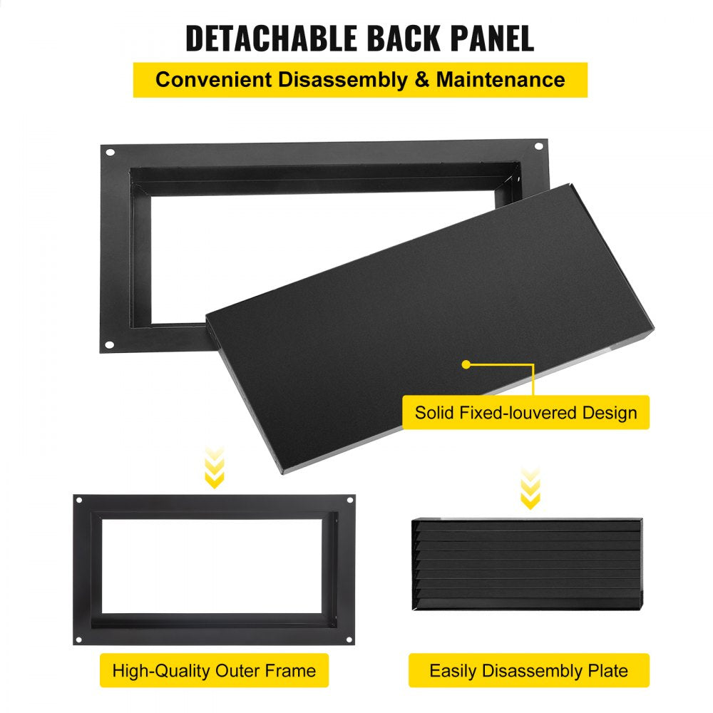 Adjustable Flood Vent for Crawl Space and Foundation Protection, 8"x16" Wall Installation