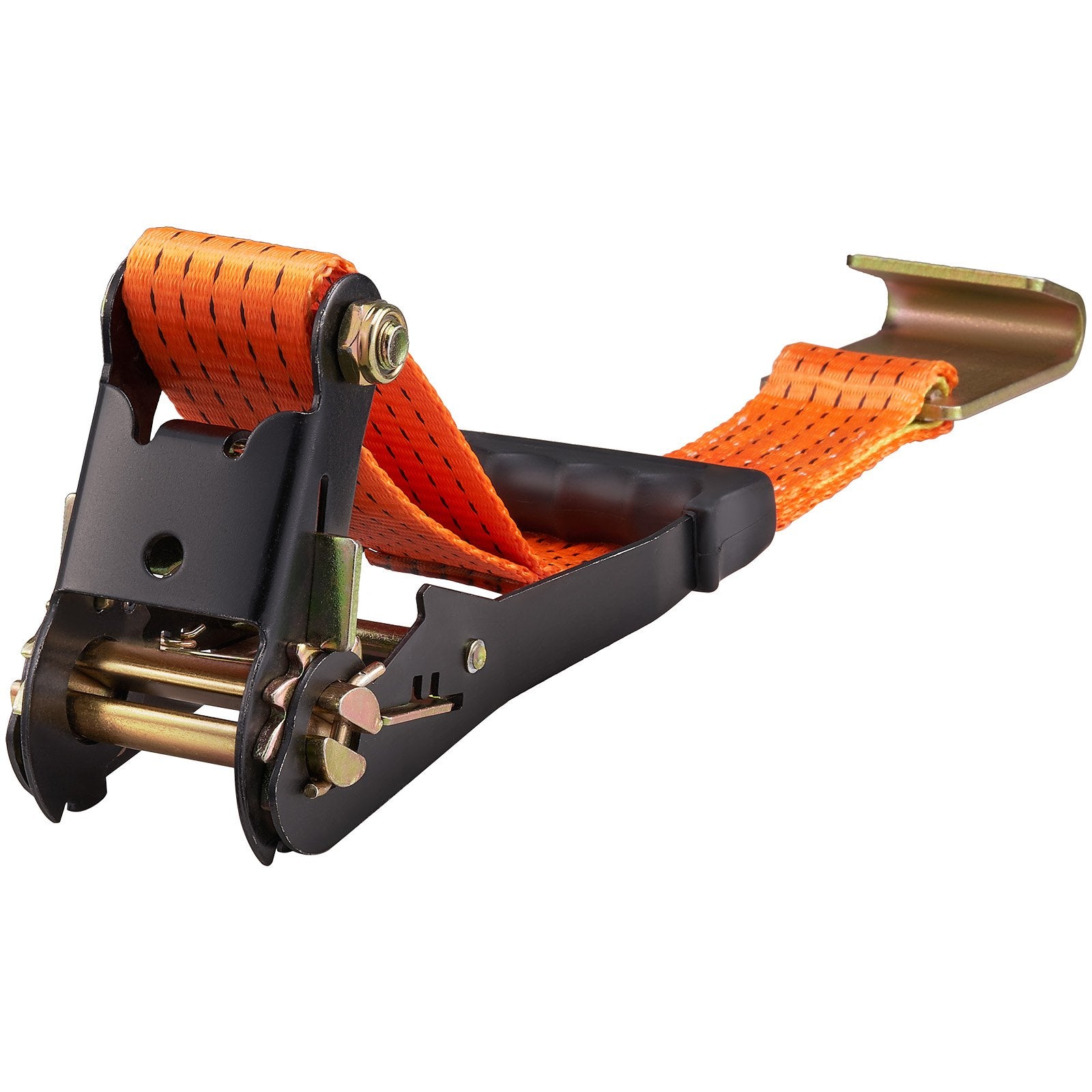 Heavy-Duty Car Tie Down Straps Kit, Lasso Style, 2" x 120" with Flat Hooks, 5512 LBS Load, 11023 LBS Breaking Strength for Cars, ATV, SUV, UTV, Trailers
