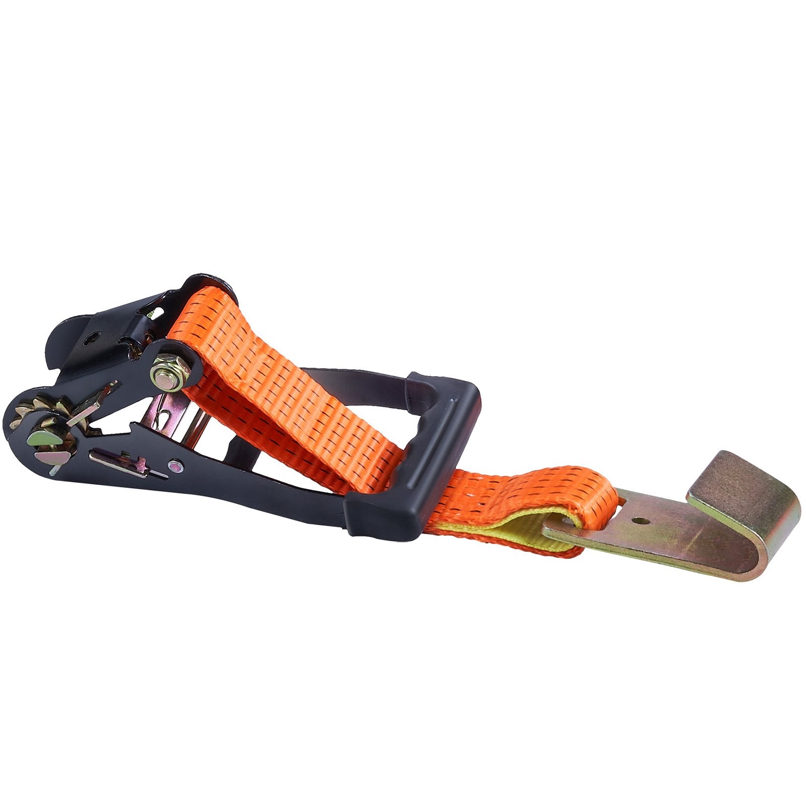Heavy-Duty Car Tie Down Straps Kit, Lasso Style, 2" x 120" with Flat Hooks, 5512 LBS Load, 11023 LBS Breaking Strength for Cars, ATV, SUV, UTV, Trailers