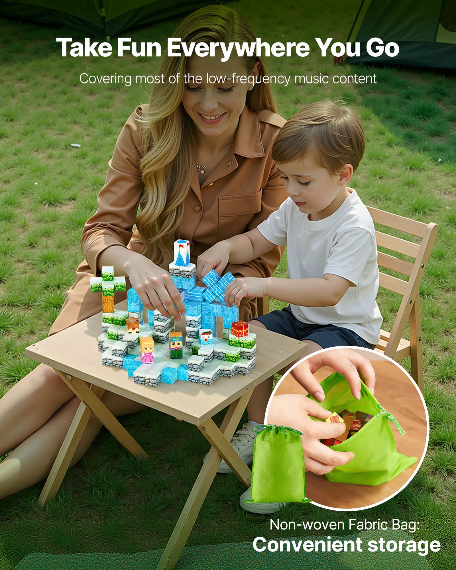 Magnetic Building Blocks Glacier Castle Set - 150 PCS STEM Montessori Sensory Toy for Kids, Perfect Christmas Birthday Gift for Boys & Girls 3+